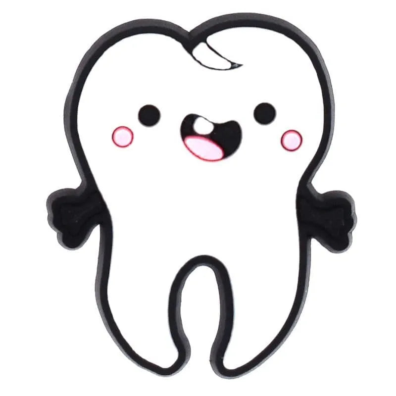 Happy Molar Tooth At The Dentist Shoe Charm
