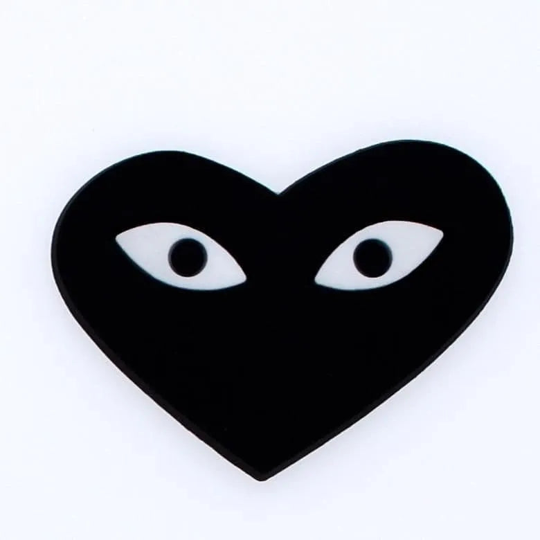 Black Heart Eyes Comme Des Garcons Play Shoe Charm