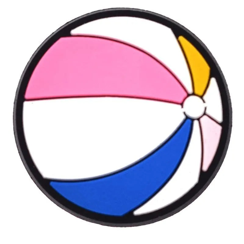 Beach Ball Pink Charm Shoe Charm