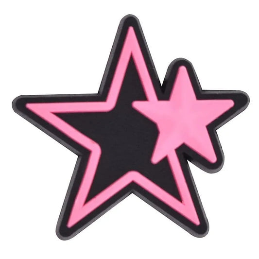 Two Stars Pink Charm Shoe Charm
