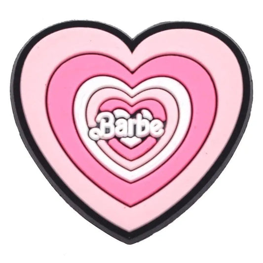 Barbie Heart Pink Charm Shoe Charm