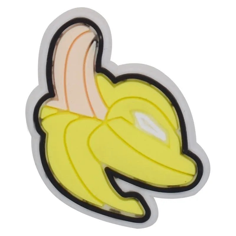 Peeled Banana Shoe Charm