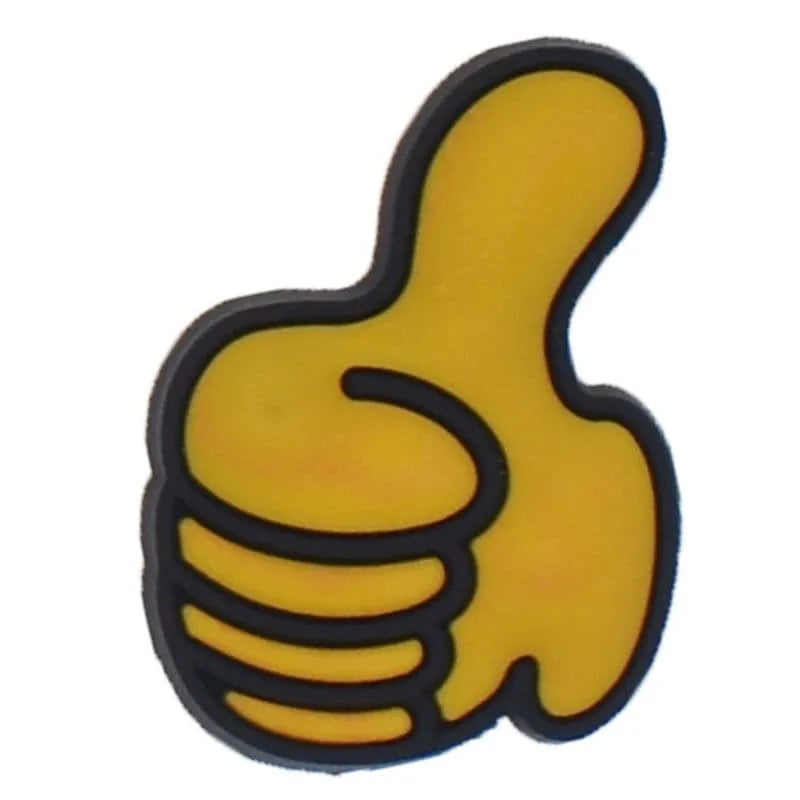 Thumbs Up Yellow Gesture Shoe Charm