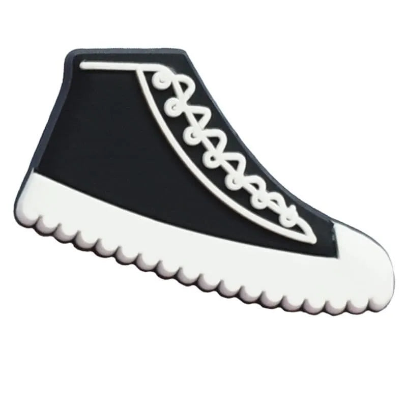 Black sneaker high top trainer shoe charm