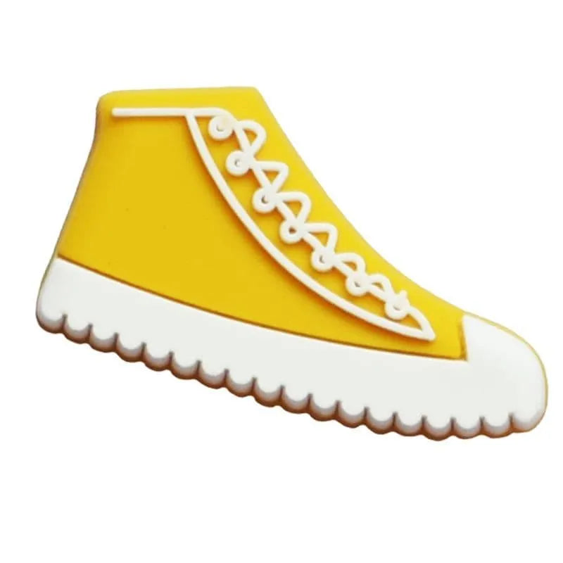 Yellow sneaker high top trainer shoe charm