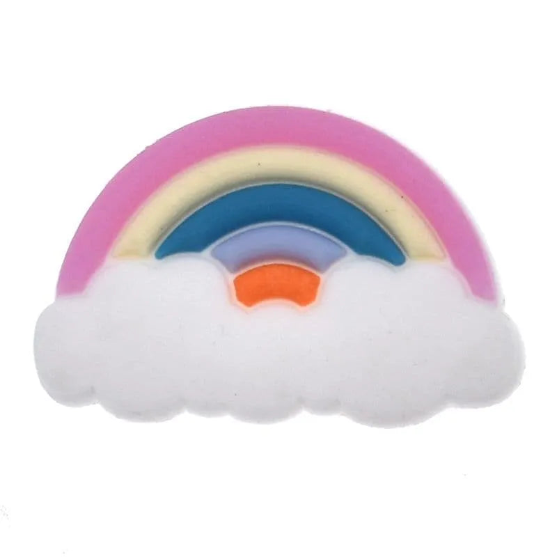 Rainbow Clouds Shoe Charm