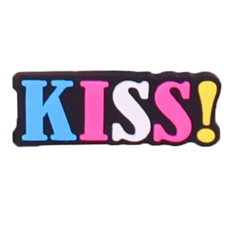 KISS exclamation sign shoe charm