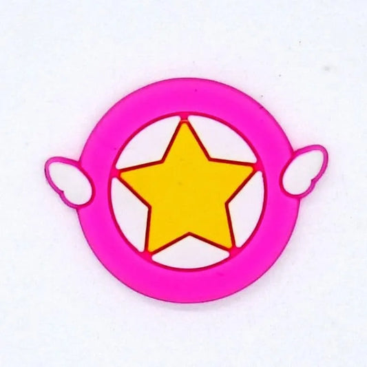 Yellow Star Ring Badge Shoe Charm