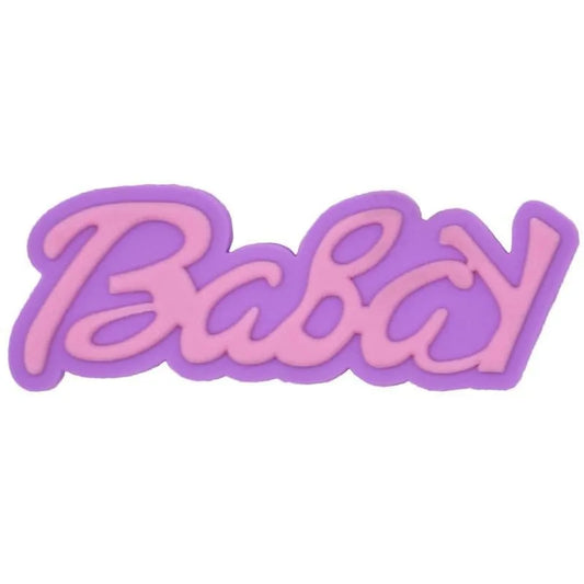 Baby Pink On Purple Sign Logo Shoe Charm
