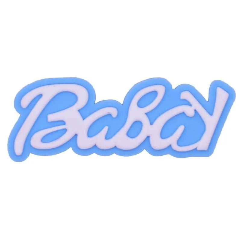 Baby White On Blue Sign Logo Shoe Charm