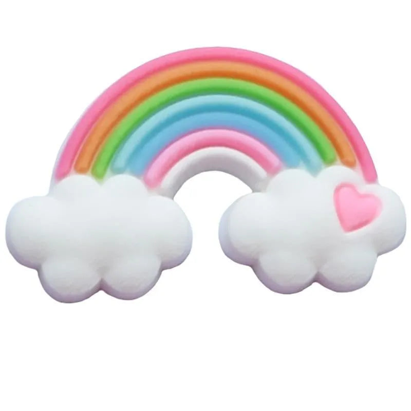 Pastel Rainbow Cloud Ends Shoe Charm
