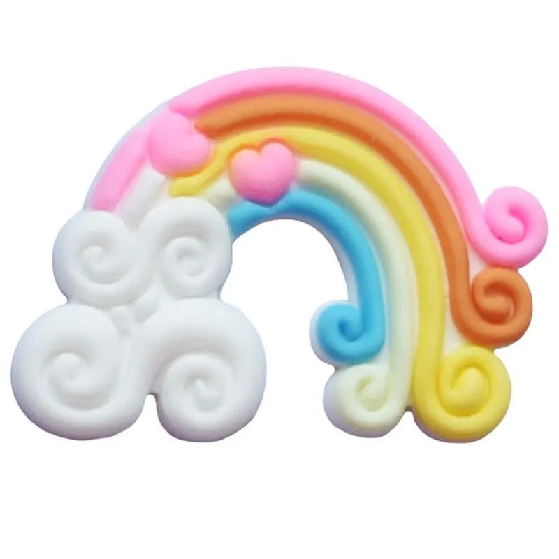 Swirling Cloud Rainbow Shoe Charm