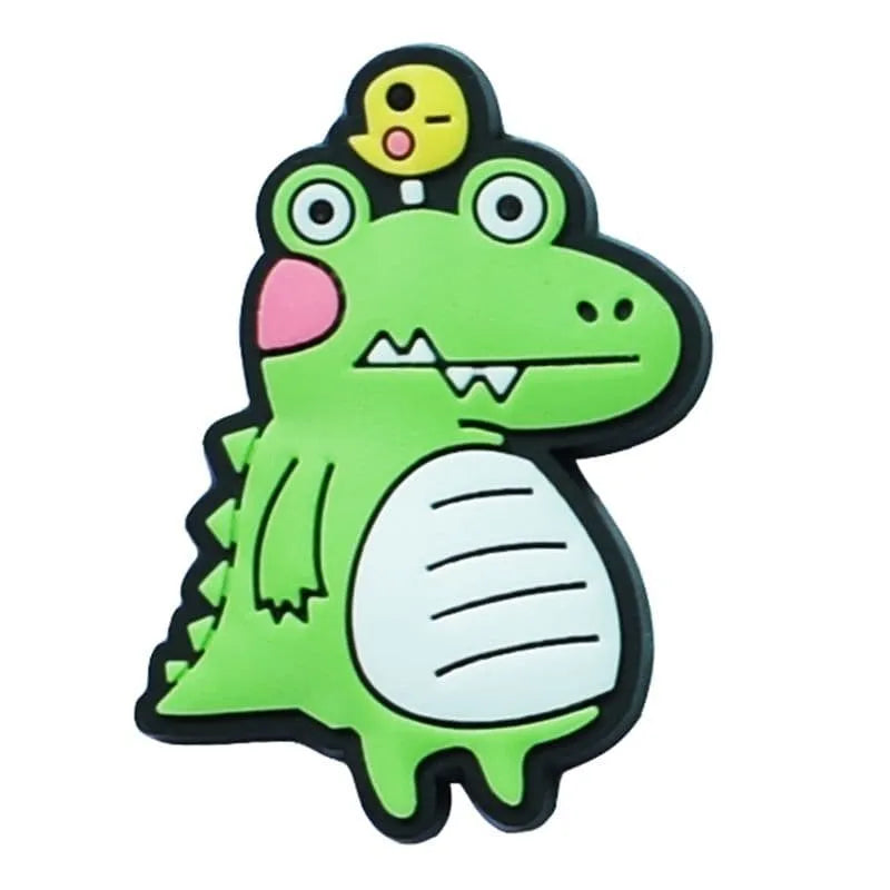 Green Dinosaur Shoe Charm