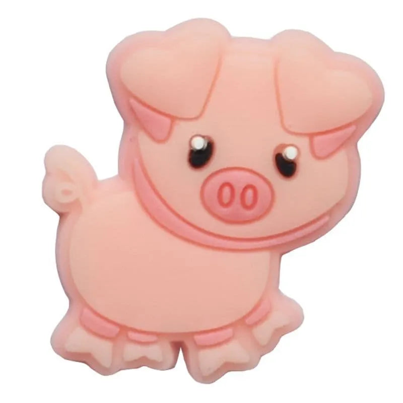 Pink Piggy Shoe Charm