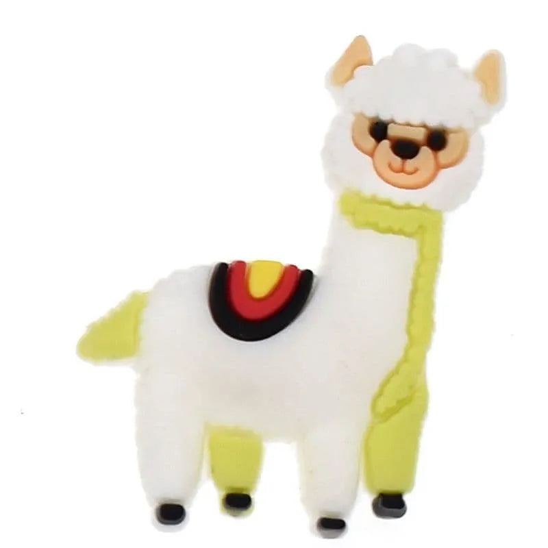 White Lama Shoe Charm