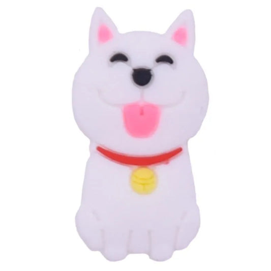 White Puppy Dog Shoe Charm