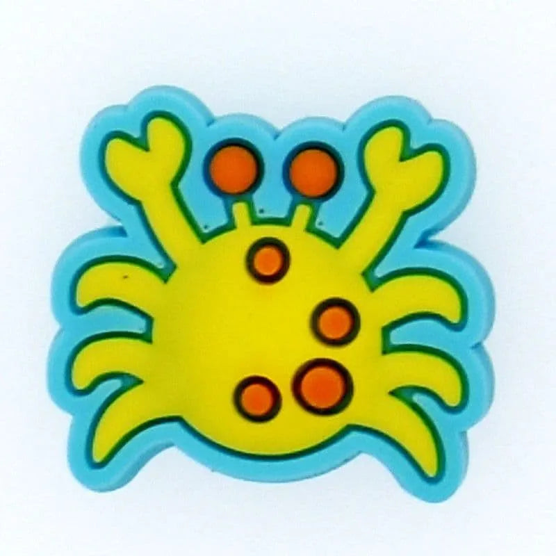 Yelow Crab Shoe Charm