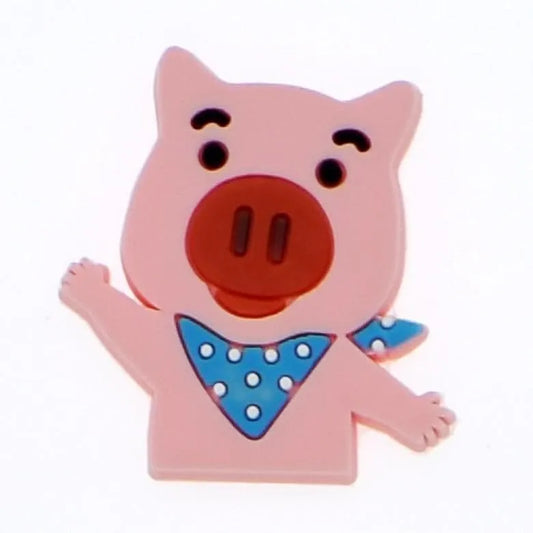 Waving Pig Shoe Charm