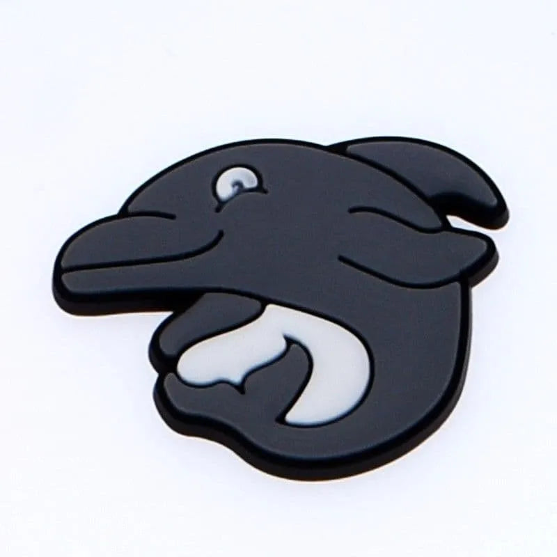 Grey Dolphin Performing Shoe Charm