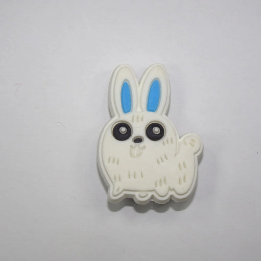 White Bunny Shoe Charm