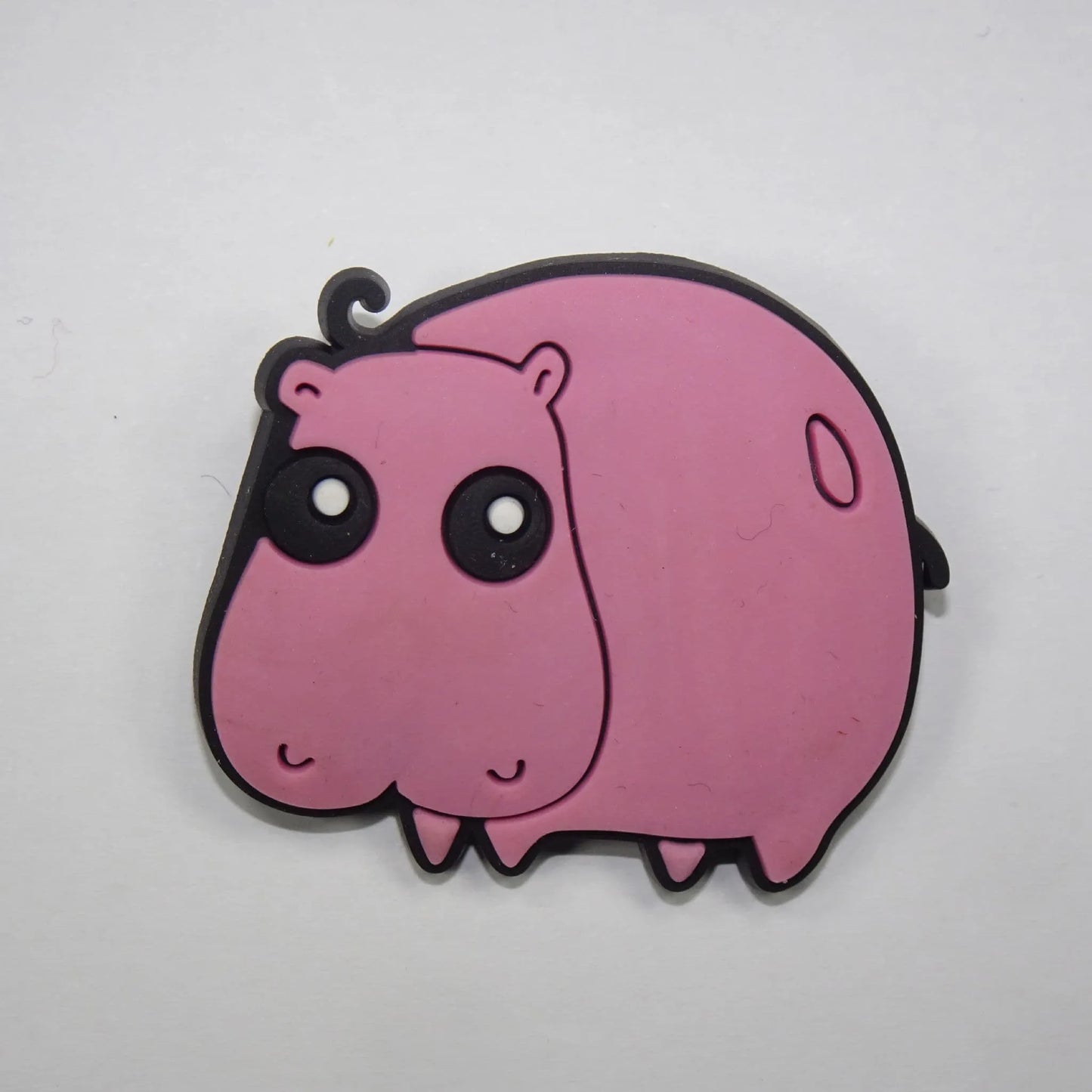 Pink Hippo Shoe Charm