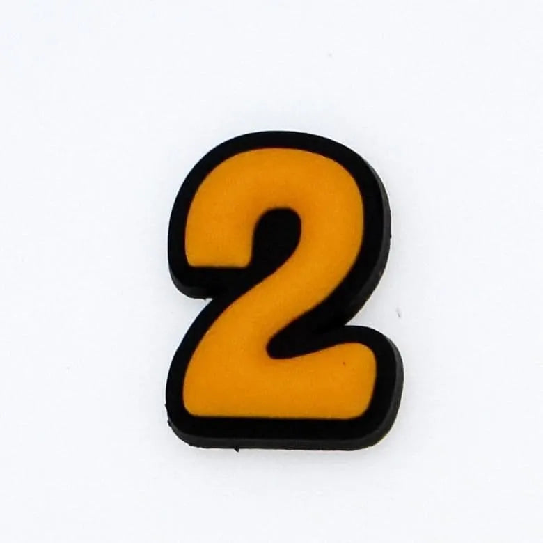 Shoe charm -NUMBERS, Colours on Black