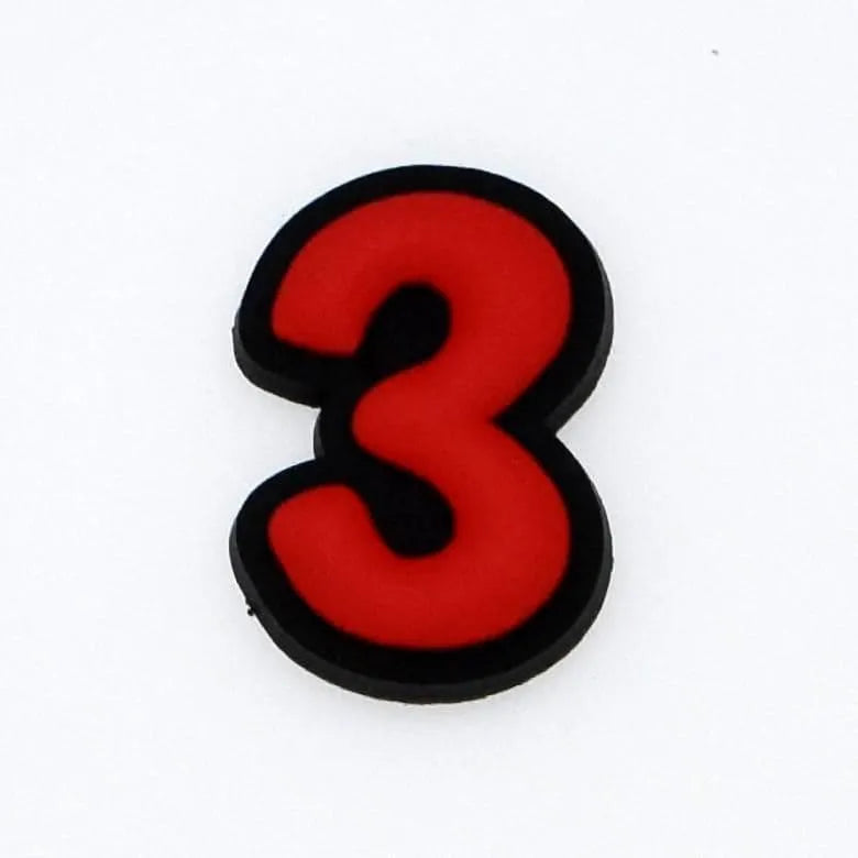 Shoe charm -NUMBERS, Colours on Black