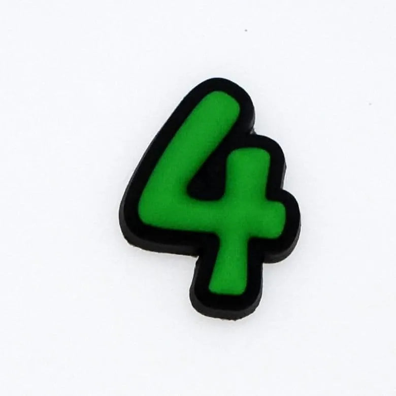 Shoe charm -NUMBERS, Colours on Black