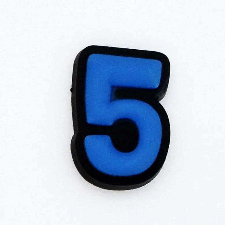Shoe charm -NUMBERS, Colours on Black