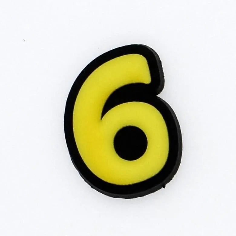 Shoe charm -NUMBERS, Colours on Black