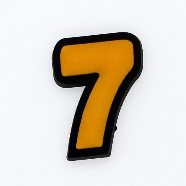 Shoe charm -NUMBERS, Colours on Black