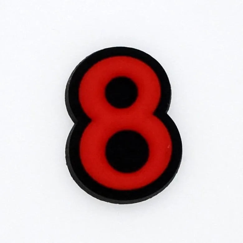 Shoe charm -NUMBERS, Colours on Black