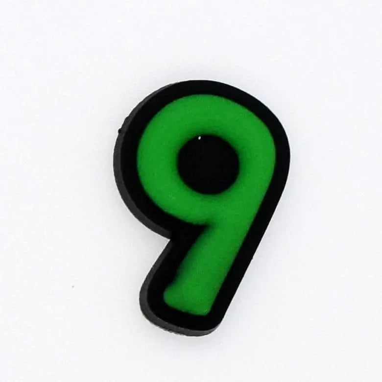 Shoe charm -NUMBERS, Colours on Black