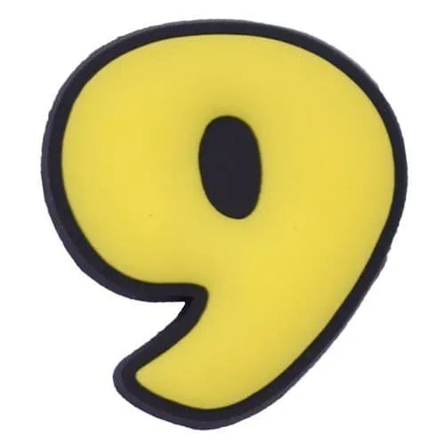 Shoe charm -NUMBERS, Comic Sans typestyle