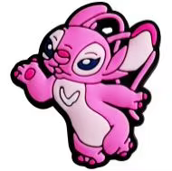 Angel Blowing Kiss Hot Pink Stitch Shoe Charm