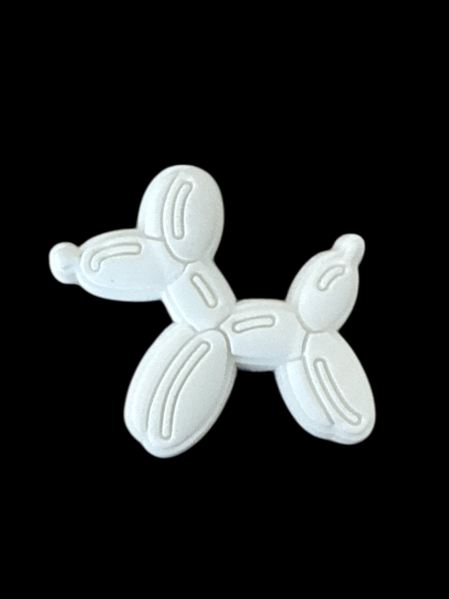 White Balloon Dog Shoe Charm