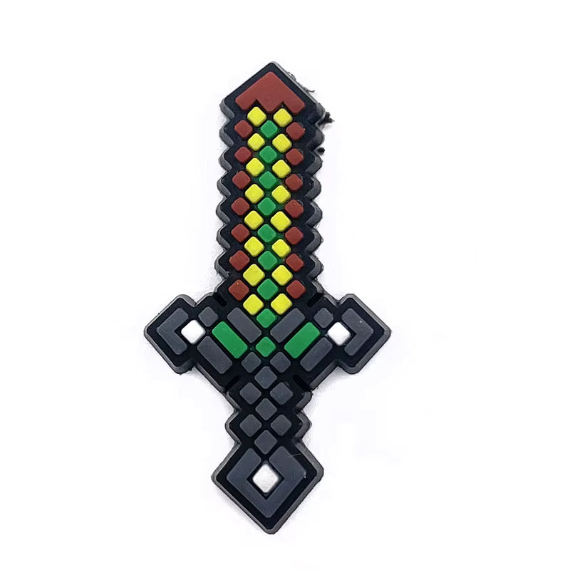 Minecraft Green Sword Shoe Charm