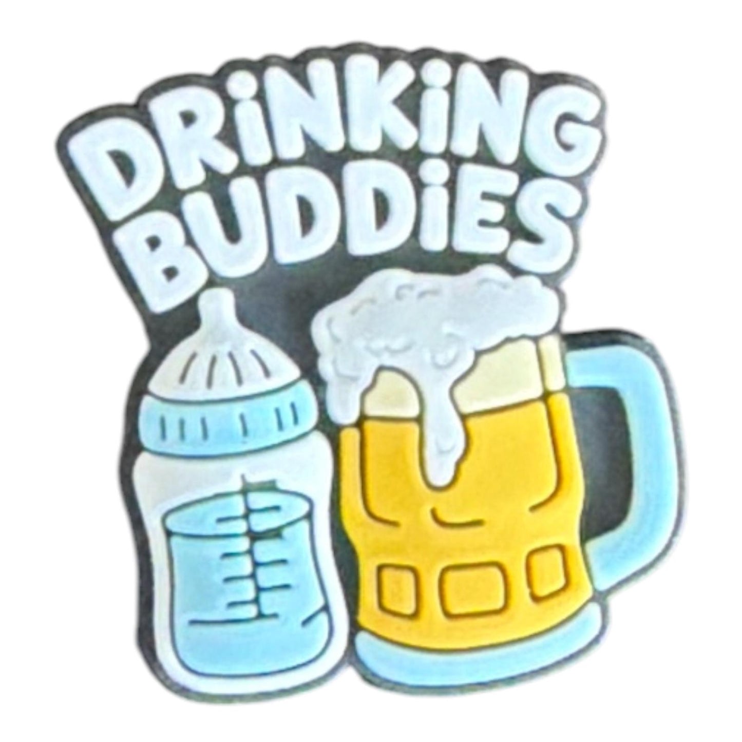 Drinking Buddies Shoe Charm Funny New Dad Gift Novelty Clog Charm