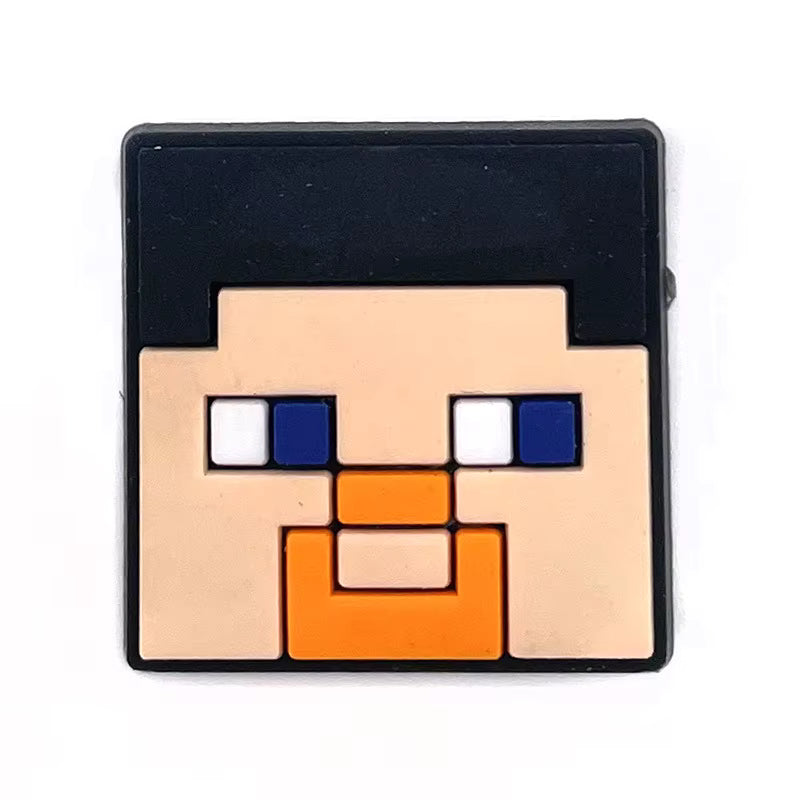 Minecraft Man Face Shoe Charm