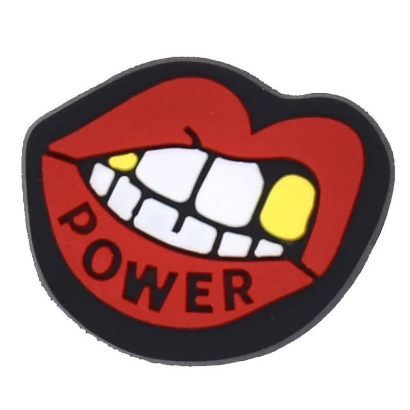 Power lips shoe charm BC