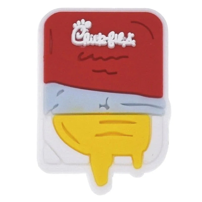 Yellow sauce carton shoe charm BC