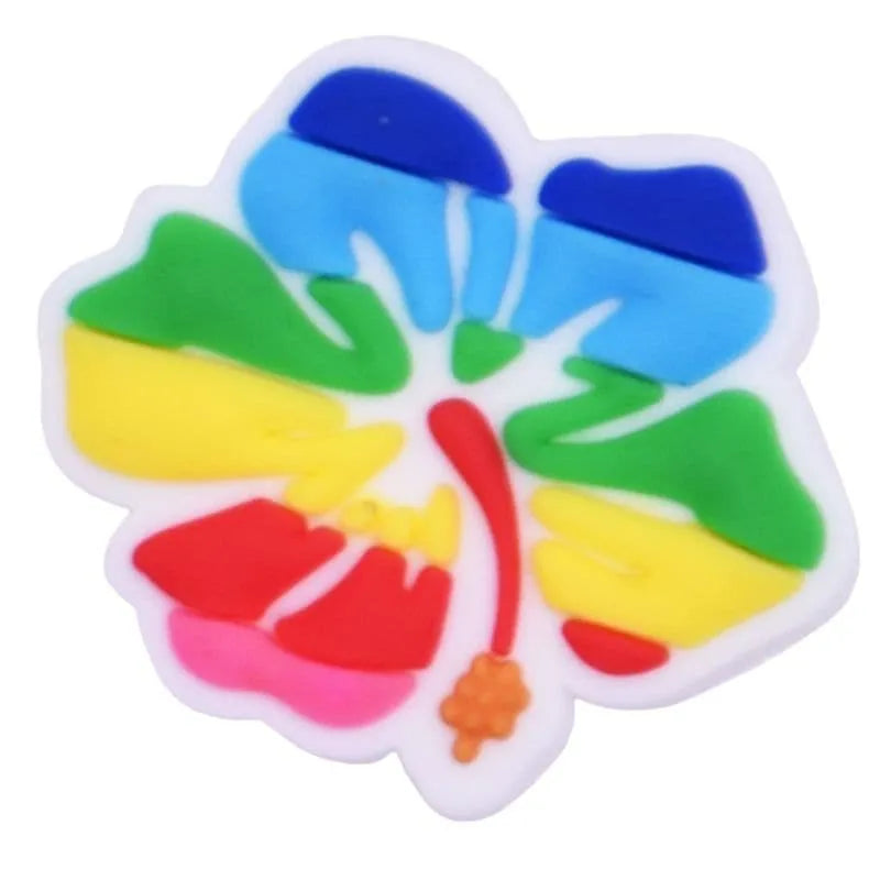 2 Red dreamy leaf shoe charm BC