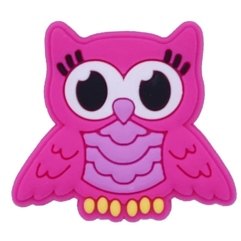 Owl big eyes Pink shoe charm BC