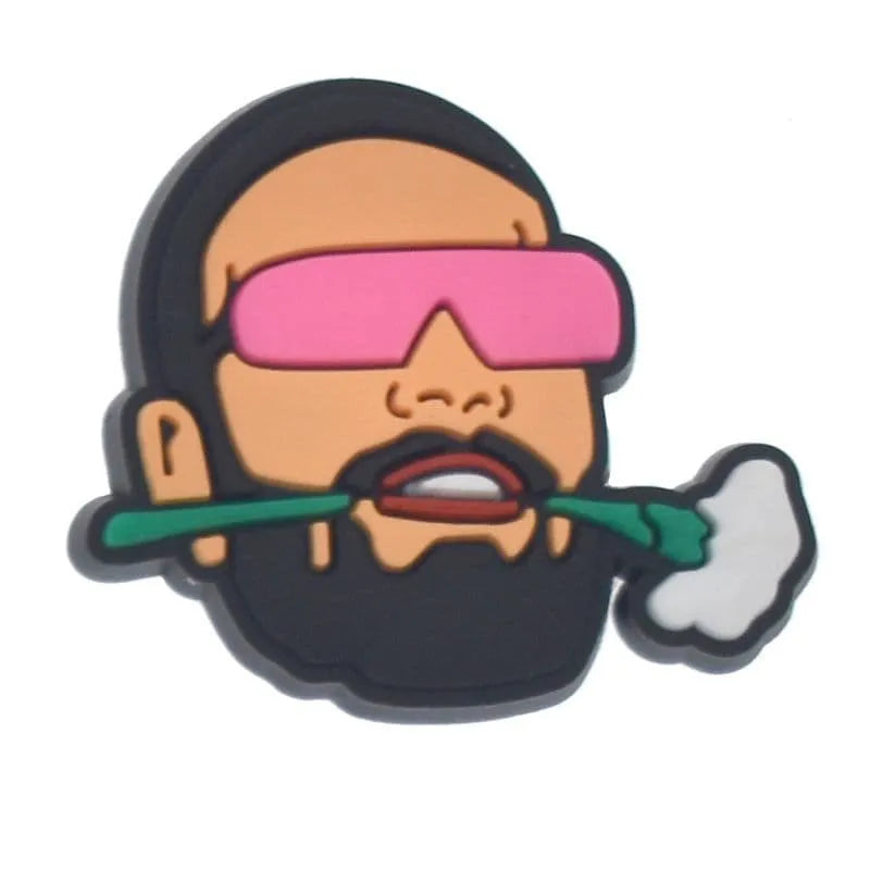 Bad Bunny flower lips shoe charm BC