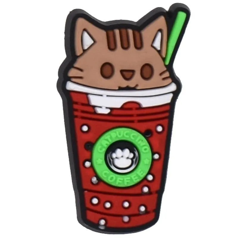 Catpuccino coffee caramel shoe charm BC