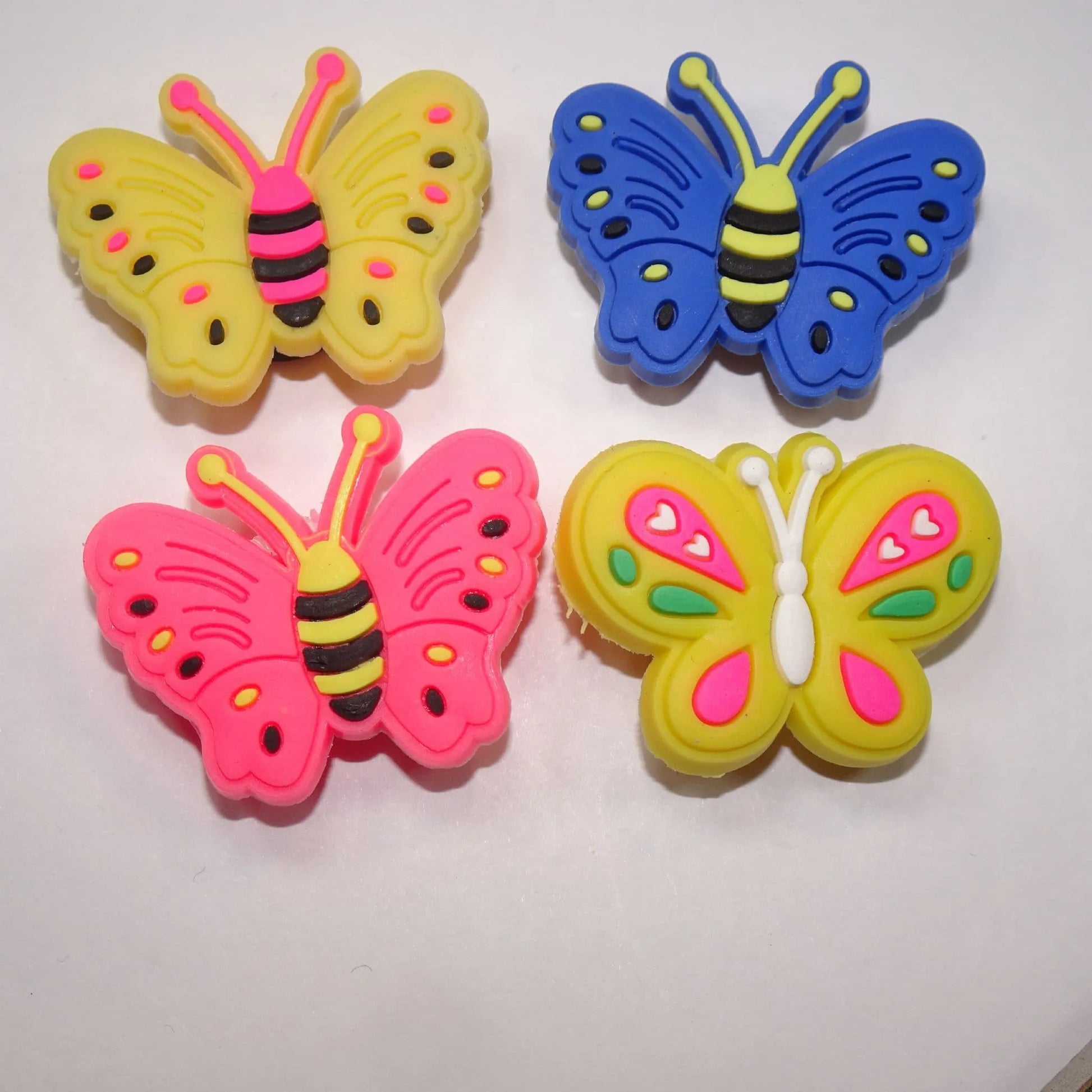 4 Butterflies assorted shoe charm BC
