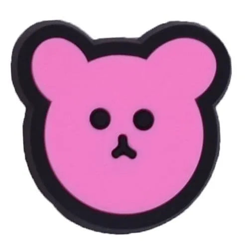 Pink Teddy Face shoe charm BC