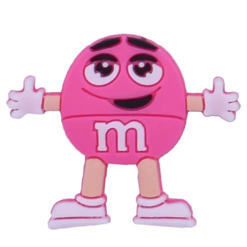 Shoe charm - M and M's arms wide PINK people character BC