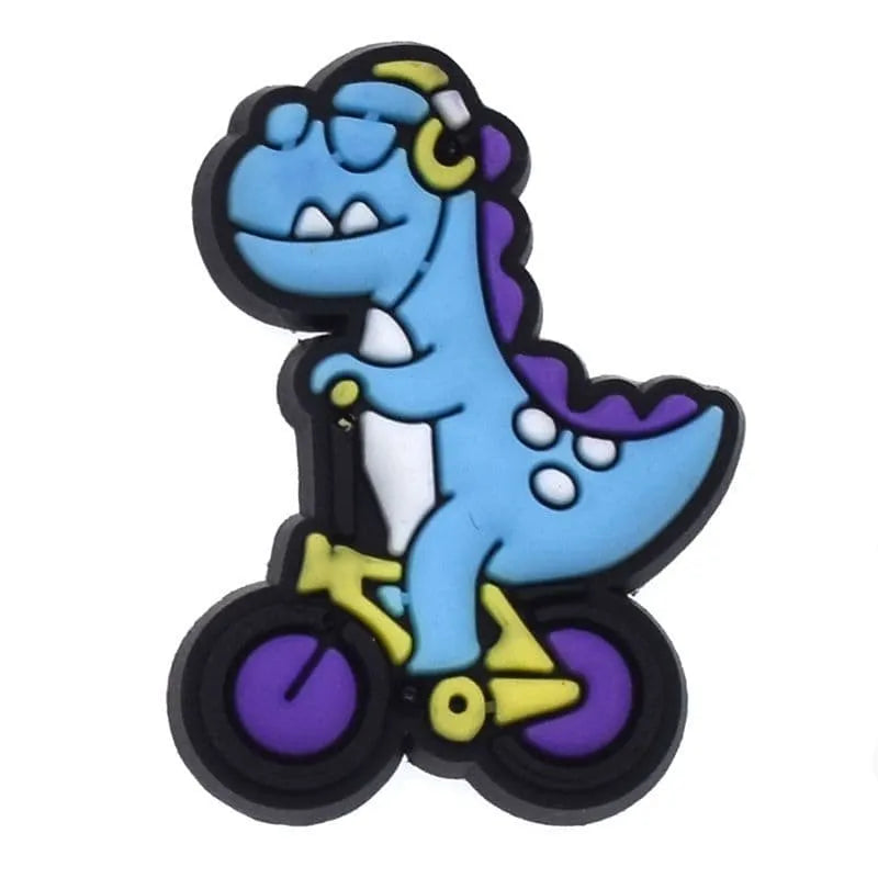 Dinosaur bike rider shoe charm BC