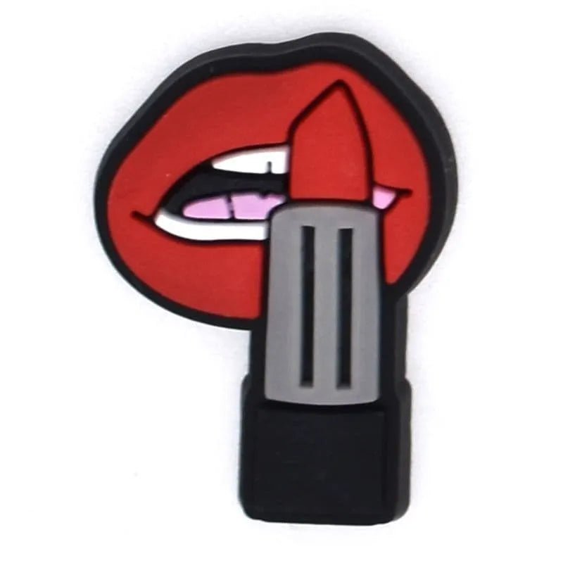 Lipstick lips Cosmetics shoe charm BC